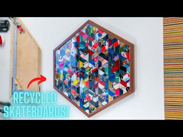 WALL ART MADE OUT OF BROKEN SKATEBOARDS!