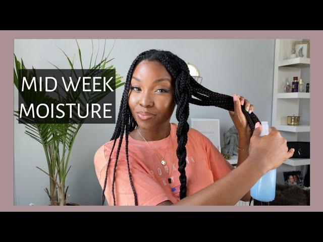 Moisturizing hair in protective styles | How to moisturize my protective style mid week