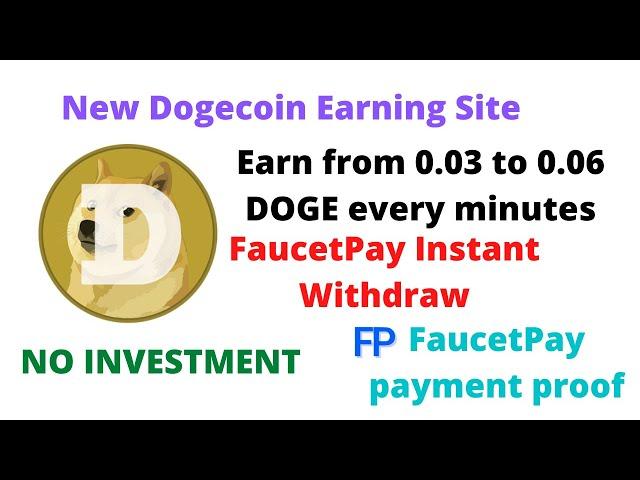 Dogecoin Faucet Earning Site | Earn from 0.03 to 0.06 DOGE every minutes |