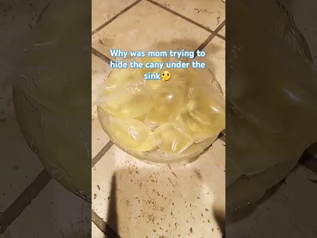why was mom trying  to hide the candy underneath the sink. Disclaimer do not eat!