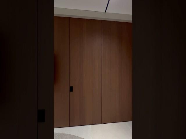 Wooden flush to wall interior door#doors #doordesign #wooden #interiordoors #doorhandles #furniture