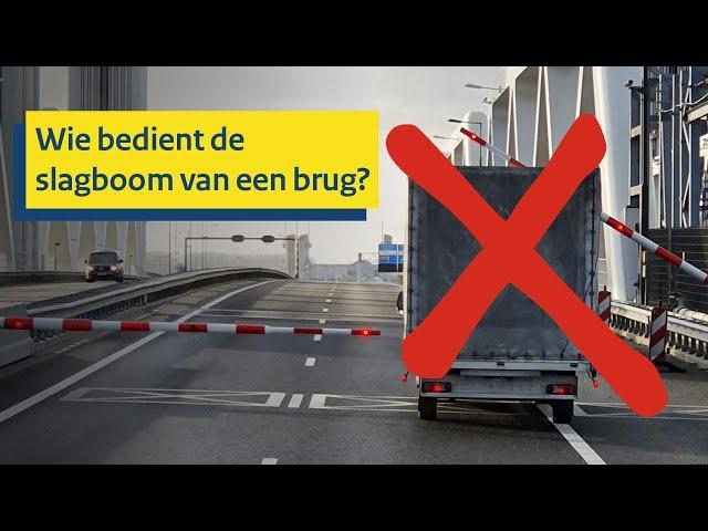 Wie bedient de slagboom van een brug? | Rijkswaterstaat