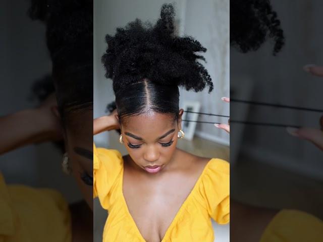 Claw Clip Hack On Natural Hair #naturalhair #clawclip #diy #naturalhairstyles