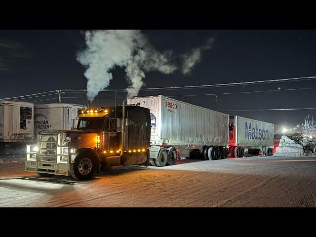 Trucking Doubles To Fairbanks ALASKA! ️-37 degrees️