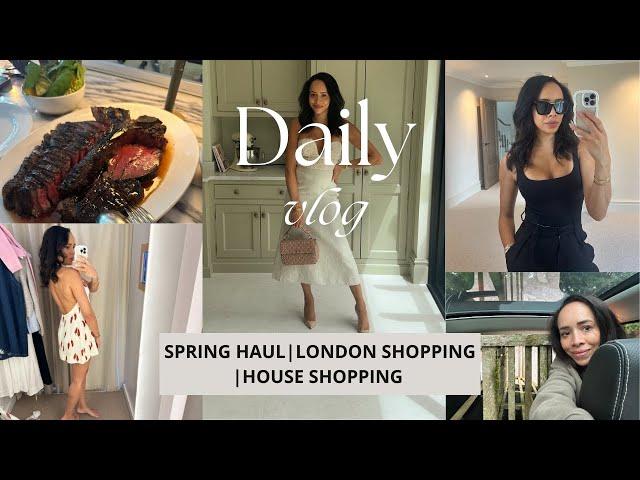 VLOG 102 | ZARA HAUL AND H&M HAUL - SPRING OUTFITS | LONDON TRIP | REFORMATION | HOME SHOPPING