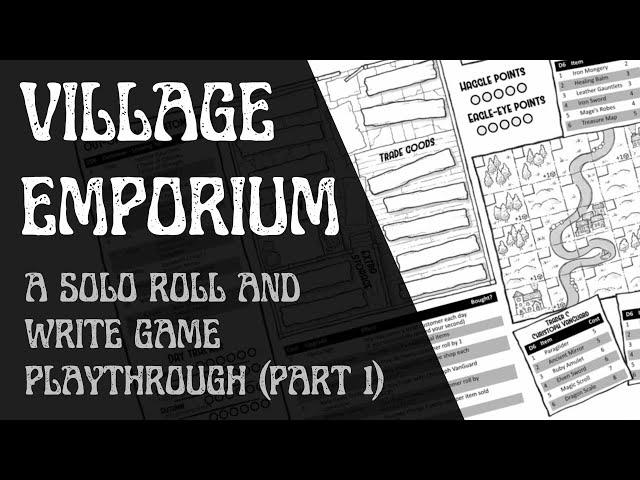 Village Emporium | A solo roll and write game | Playthrough Part 1