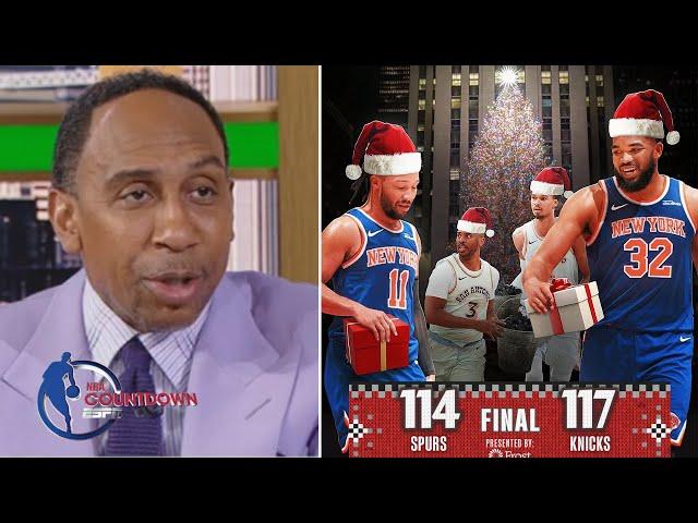 Knicks are a LEGIT Champs contender! - Stephen A. on Mikal Bridges shines, Knicks beat Spurs 117-114