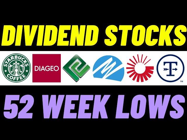 6 UNDERVALUED Dividend Stocks At 52 Week Lows To BUY Now!