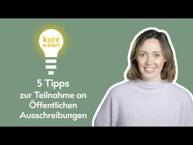 5 Tipps zur Teilnahme an Öffentlichen Ausschreibungen