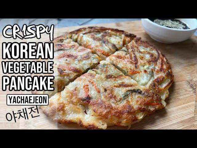 CRISPIEST Korean Vegetable Pancake Recipe with EASY Dipping Sauce (Yachaejeon 야채전) | RACK OF LAM