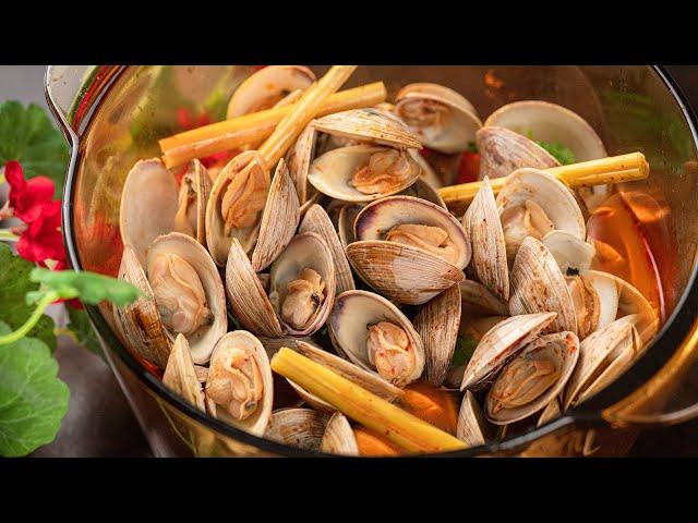 [ENG SUB] Cách làm Nghêu Hấp Thái siêu ngon đơn giản trong 5 phút ăn là ghiền | Thai clam recipe