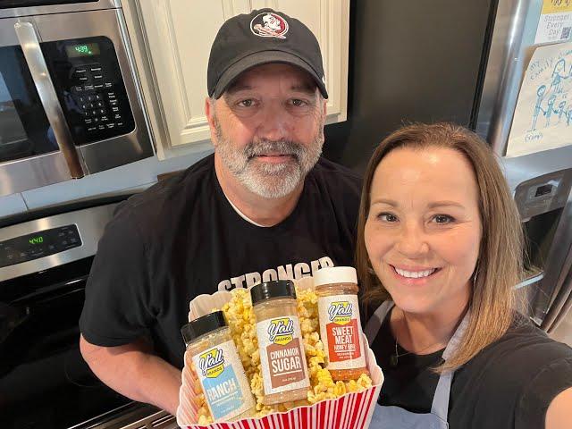 Trying new popcorn seasonings for family movie night!