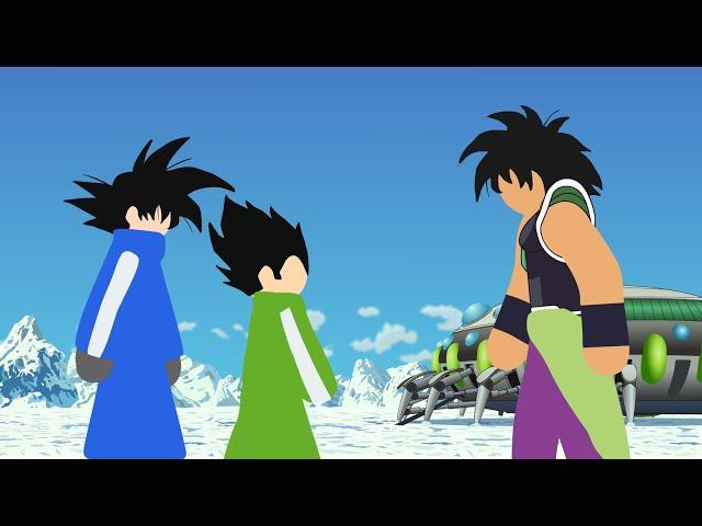 Goku and Vegeta VS Broly Stick Fight!!