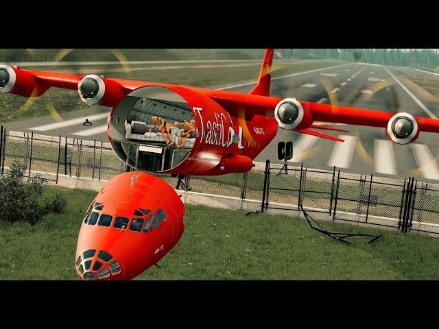 Plane Crashes With Dummies 12 - BeamNg Drive