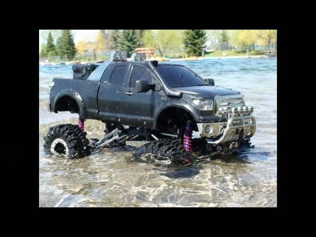 RC ADVENTURES -SCALE RC TRUCKS # 2  - "BEACH DAY"  CUSTOM WATERPROOF TAMIYA TUNDRA 4X4