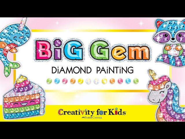 How to Diamond Paint with BIG Gem Diamond Painting | Creativity for Kids | Make Stickers