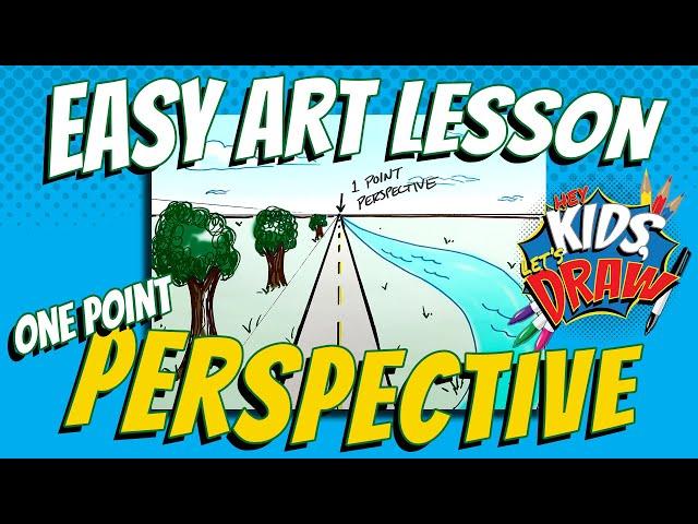 How to Draw One-Point Perspective - Easy Art Lesson for Kids