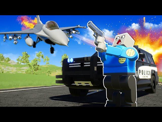 I USED A JET IN A POLICE CHASE! - Brick Rigs Cops and Robbers