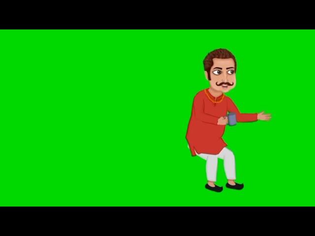 Seth sahab with chai pose||greenscreen video||copyright free