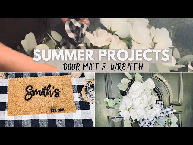 Diy Summer Projects Door Mat & Wreath A Simple Tutorial //  Ladies of Elegance Collab