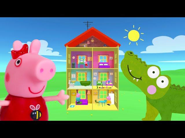 Peppa Pig Game | Crocodile Hiding in Toy Furniture