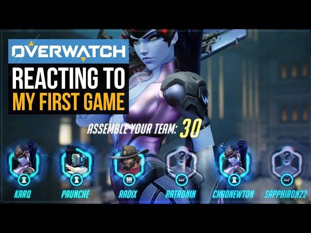 REACTING to my first OVERWATCH BETA GAME