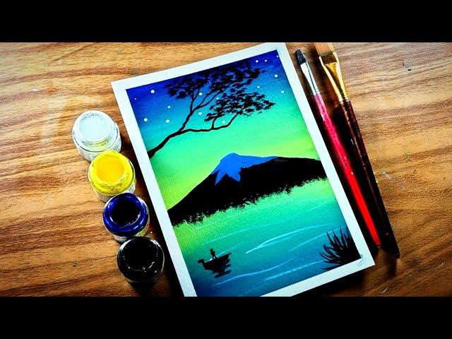 Relax and Paint | Acrylic Mountain & Night Sky Art for Everyone