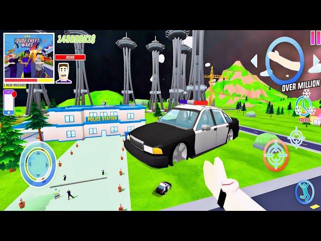 Giant Police Car in Dude Theft Wars | New Update Android Gameplay | Mod Gameplay