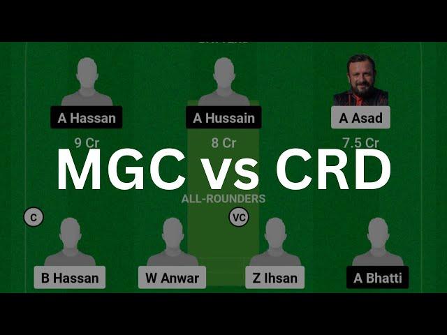 MGC vs CRD Dream11 Prediction | MGC vs CRD Dream11 Team Today | ECS T10 SPAIN