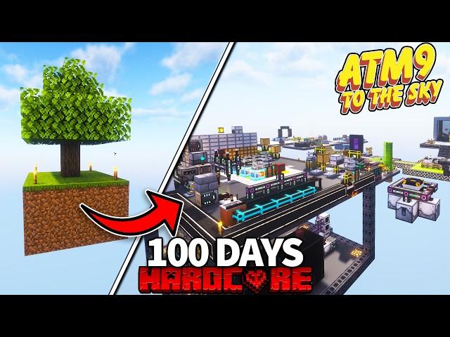 I Survived 100 Days IN ALL THE MODS 9 TO THE SKY in HARDCORE MINECRAFT