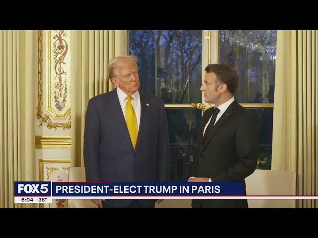 Trump meets with Macron at Notre Dame reopening ceremony