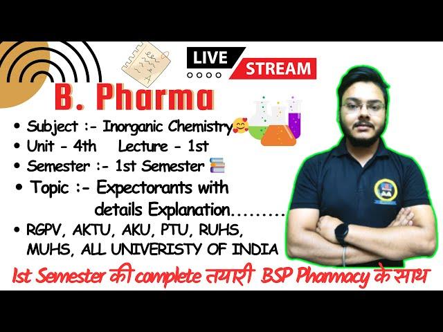 Expectorants | Potassium Iodide | Ammonium Chloride | P1 U 4 | Inorganic Chemistry | BSP Pharmacy