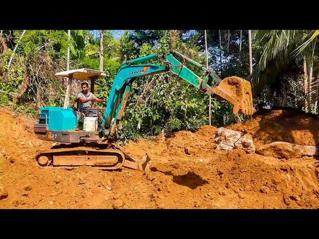 Excavator Operators Are Perfect At Work Forming Slope Lands For House Basement Part 02