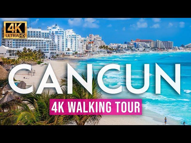 Cancun 4K Walking Tour - 103 min Tour with Captions & Immersive Sound [4K Ultra HD/60fps]