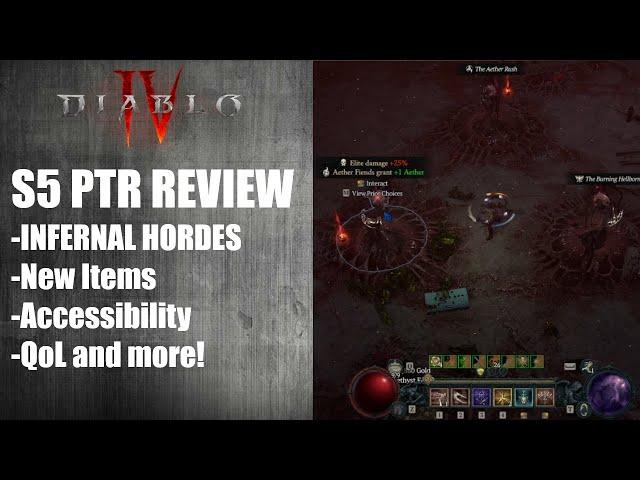 Season 5 PTR Review for Diablo 4!