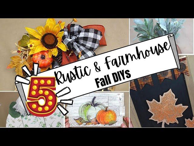 Rustic Farmhouse Fall DIYs - Fall Sign DIYs - Budget Friendly DIYs