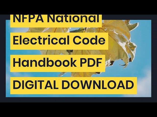 NFPA 70 National Electrical Code NEC Handbook PDF Download