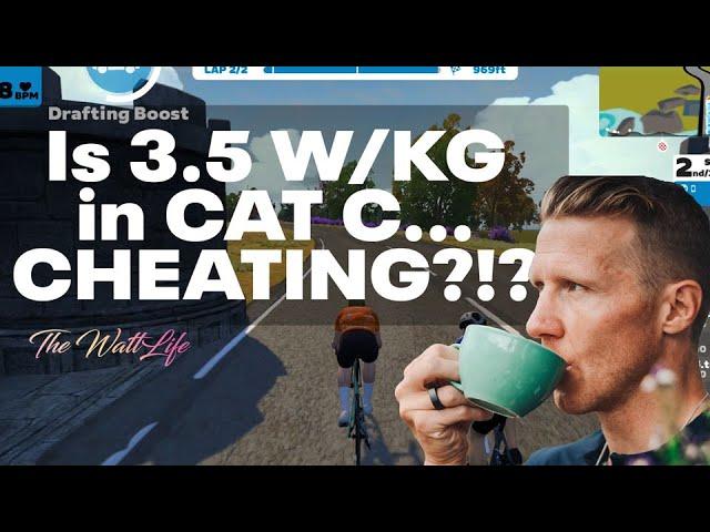 Zwift Race | 3.5w/kg in Cat C- Too much? Cheating?