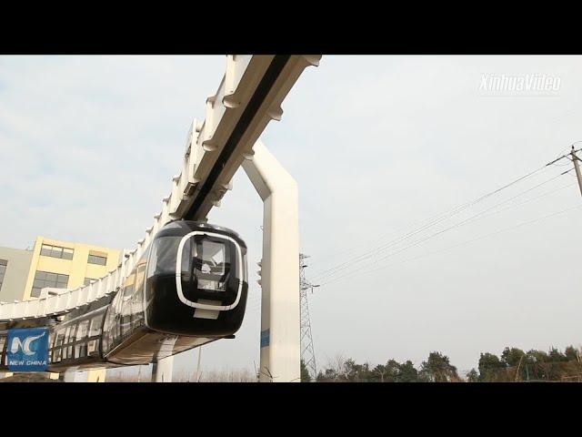 China unveils transparent, suspended "Sky Train"