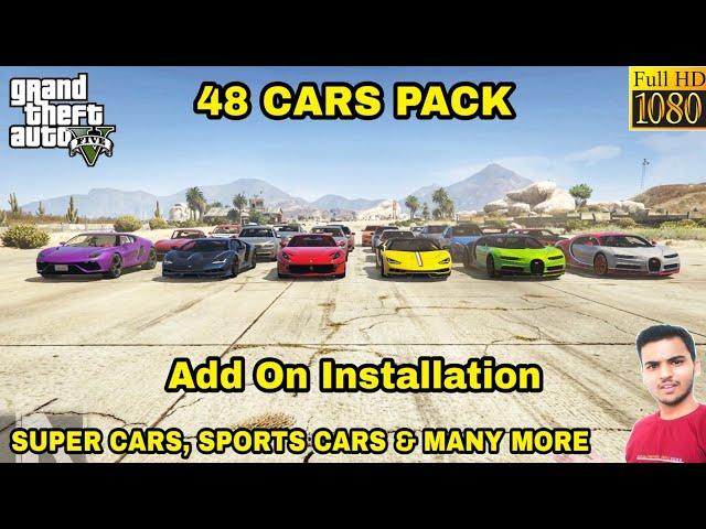 GTA 5 : HOW TO INSTALL 48 CARS ADD ON PACK MOD