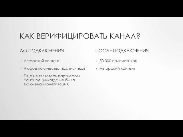 Верификация канала в медиасети YUDK