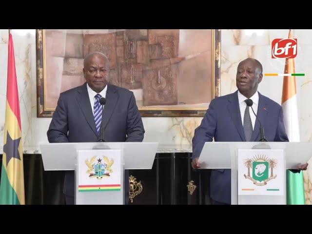 Côte d'Ivoire-Ghana : les Présidents Ouattara et Mahama appellent l'AES à réintégrer la CEDEAO