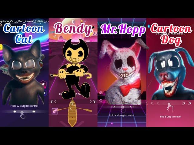 Cartoon Cat - Bendy - Mr Hopp - Cartoon Dog | Beat Racing - Beat Shot - Smash Color - Tiles Hop