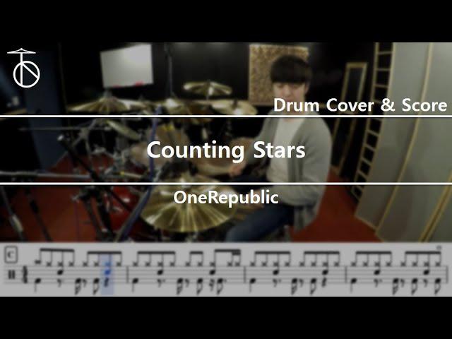 OneRepublic - Counting Stars Drum Cover,Sheet,Score,Tutorial.Lesson