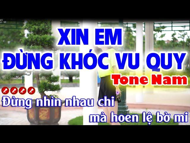 Xin Em Đừng Khóc Vu Quy Karaoke Nhạc Sống Tone Nam ( Gm ) - Tình Trần Organ