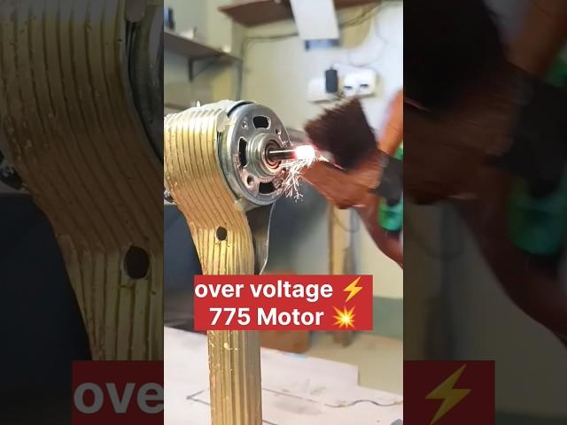 #overvoltage~ 775 DC motor vs sandpaper | friction #experiment