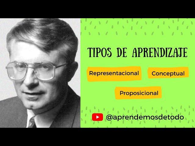 TIPOS DE APRENDIZAJE SIGNIFICATIVO según David Ausubel