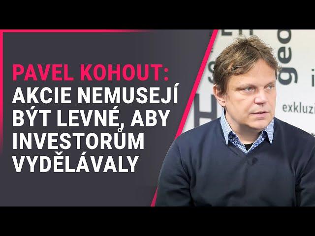 Pavel Kohout (ALGORITHMIC SICAV): Akcie nemusejí být levné, aby investorům vydělávaly