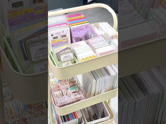  ASMR | Immersive Stickers Storage Trolley Organizing  #shorts #sticker