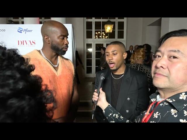 Elliott Cooper and Greg Mathis Jr. Carpet Interview at Divas Simply Singing! 2023